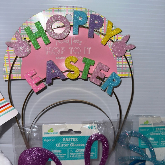 NWT NEW lot bundle of 4 Easter items Bunny headband 2 sunglasses - Picture 3 of 11